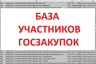 База данных участников госзакупок zakupki.gov.ru