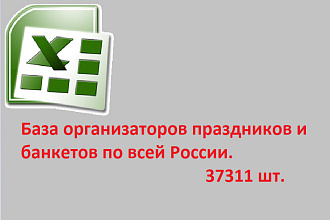 База организаторов праздников и банкетов по всей России