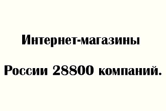 Интернет-магазины России 28800 компаний. Декабрь 2020 г