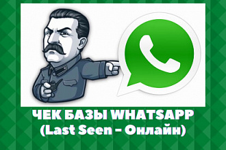 Проверю базу Whatsapp на последний заход Last Seen