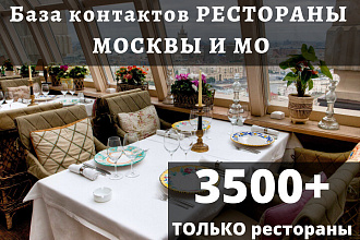 База данных данных ресторанов Москвы и МО