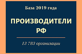База производителей РФ 2020 год
