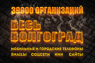 База организаций Волгограда и области. 39904 компании. 2019 год