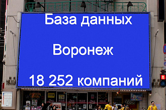 Компании Воронежа 18252 контактов. Актуальность 2020г