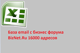 База email адресов, 16952, с бизнес форума BizNet Ru