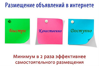 Ручное размещение Ваших объявлений на 50 качественных досках интернета