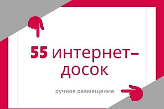 Ручное размещение объявлений любой тематики на 55 бесплатных досок
