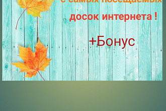 Размещу 20 объявлений на самых посещаемых интернет-досках. +Бонус