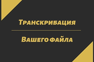 Транскрибация вашего файла 60 минут быстрое выполнение заказа