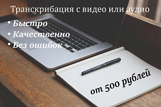 Сделаю качественную транскрибацию с видео или аудио