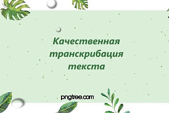 Качественная транскрибация