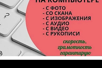 Переведу текст с аудио, видео файла и изображения быстро и качественно