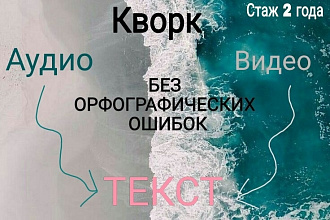 Транскрибация текста с любого аудио или видео файла, а так же изображе