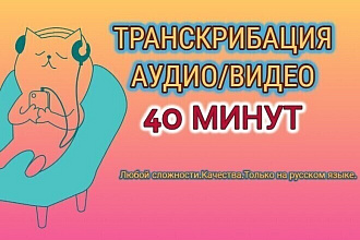 Перепишу на русском языке ваш аудио, видео ролик