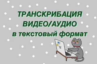 Выполню качественную транскрибацию аудио и видео в текстовый формат