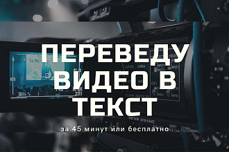 Переведу видео в текст