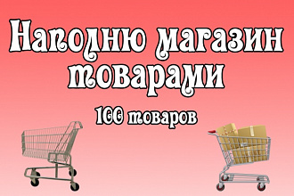 Наполню магазин товарами