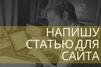 Напишу статью для сайта, блога