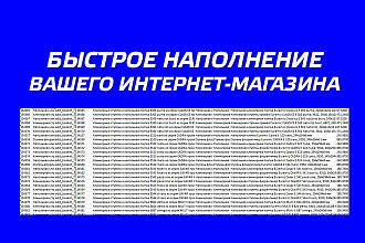 Наполнение интернет-магазина товаром