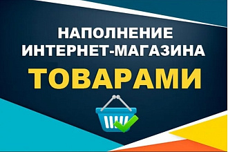 Наполню интернет-магазин товарами. 70 товаров
