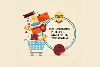 Наполнение интернет магазина товарами вручную