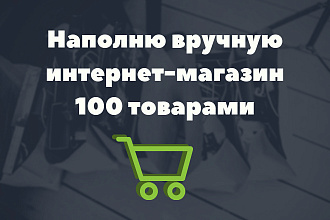 Наполню вручную интернет-магазин 100 товарами