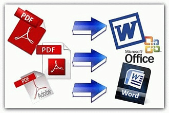 Matnni JPEG, PNG, PDF, WORD formatlaridan va PDF, Word