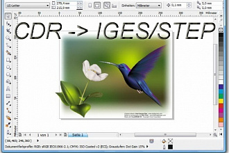Переведу файл из CDR, DXF в STEP, IGES или другой CADовский формат