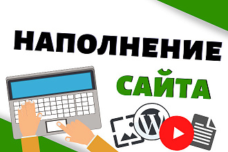 Наполнение сайта, интернет-магазина