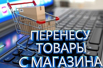 Вручную перенесу товары с одного интернет магазина на другой