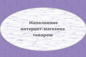Наполнение интернет-магазина товаром