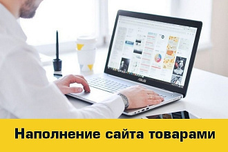 Наполнение сайта товарами