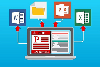 Конвертация PDF в WORD, excel, power point, JPEG