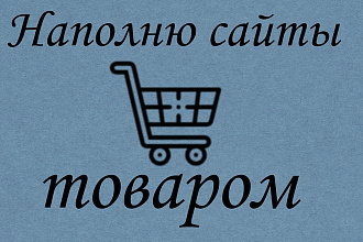 Наполнить сайт товарами