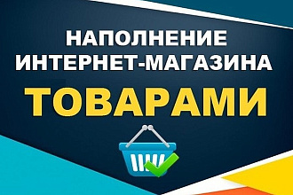 Наполнение интернет-магазина товарами