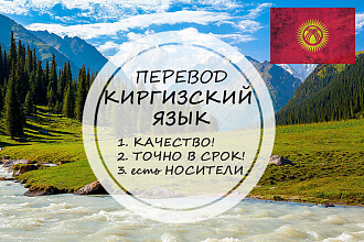 Качественный перевод с киргизского и на киргизский