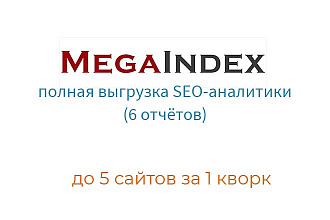 Аудит 5 сайтов по сервису SEO-аналитики MegaIndex