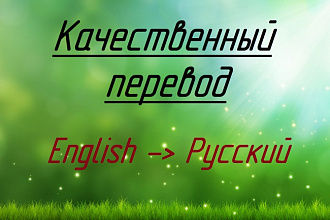Сделаю грамотный перевод текста с английского на русский