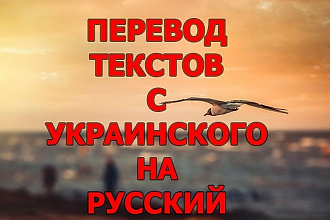 Профессиональный перевод с украинского на русский и наоборот