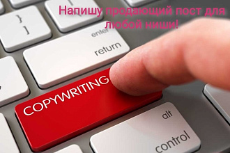 Напишу продающий пост для любой ниши