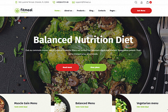 Fitmeal Крутейшая тема WordPress для доставки еды