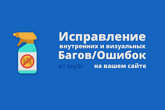 Исправление внутренних и визуальных багов, ошибок на вашем сайте