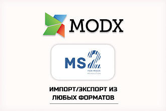MODX minishop2 импорт экспорт из любых форматов