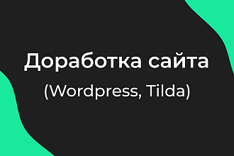 Доработка сайта на Wordpress, Elementor, Divi Builder и Tilda