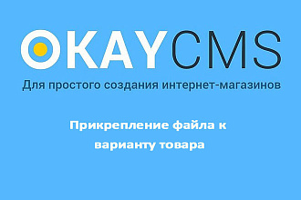 Создам Прикрепление файла к варианту товара на Okay CMS