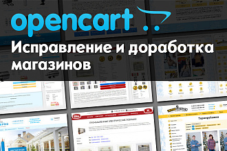 Исправления или доработка интернет магазина на Opencart