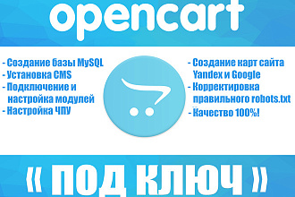 Быстрая и качественная установка Opencart любой версии на Ваш хостинг