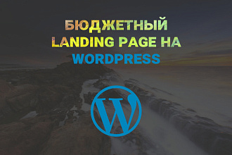 Бюджетный Landing page на WordPress с возможностью управления сайтом