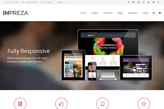 Сайт Impreza тема WordPress