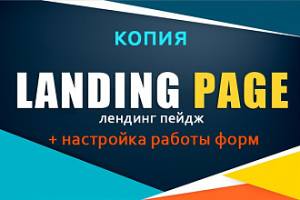 Скопирую любой Landing Page и настрою его